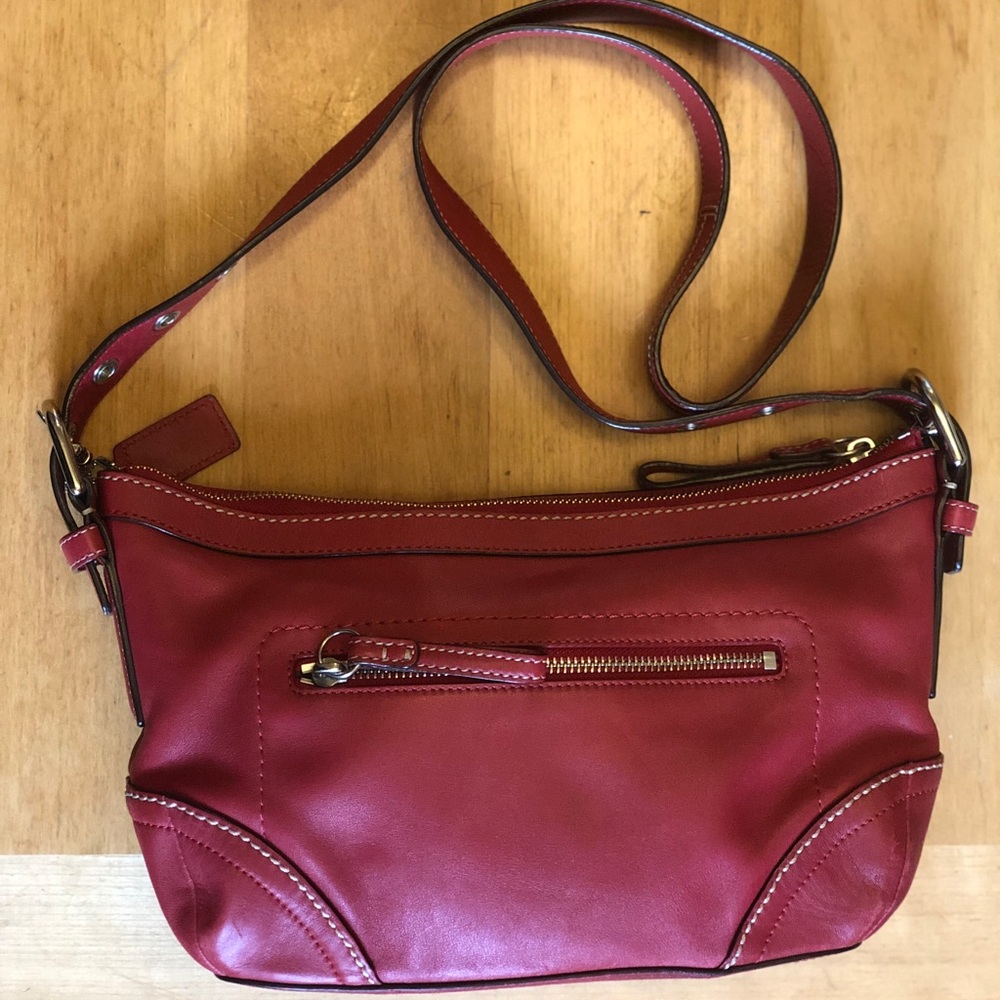 Red Coach cross body bag